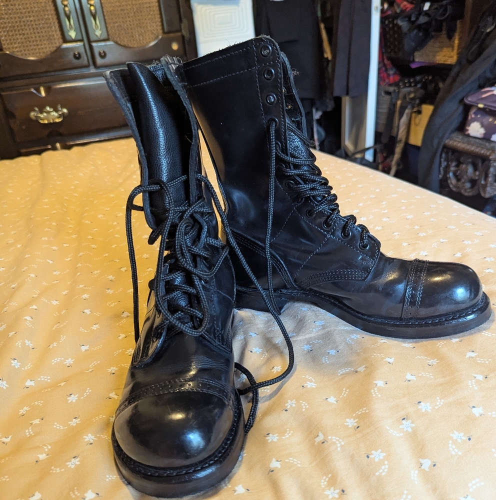 Corcoran Black 10" Jump Boot Genuine Leather Combat Punk